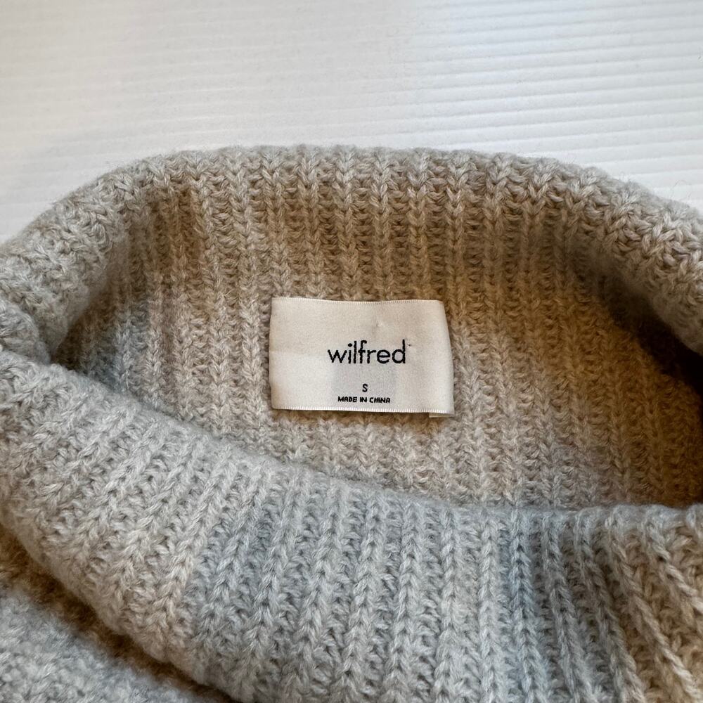 Wilfred Aritzia Montpellier 100% Merino Wool Chunky Turtleneck Sweater Oatmeal S - Picture 5 of 16